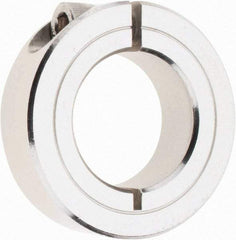 Climax Metal Products - 1" Bore, Stainless Steel, One Piece Clamp Collar - 1-3/4" Outside Diam, 1/2" Wide - Apex Tool & Supply