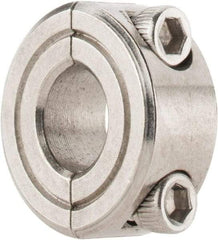 Climax Metal Products - 5/16" Bore, Stainless Steel, Two Piece Shaft Collar - 11/16" Outside Diam, 5/16" Wide - Apex Tool & Supply