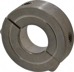 Climax Metal Products - 9/16" Bore, Stainless Steel, Two Piece Shaft Collar - 1-5/16" Outside Diam, 7/16" Wide - Apex Tool & Supply