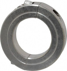 Climax Metal Products - 1-1/4" Bore, Stainless Steel, Two Piece Shaft Collar - 2-1/16" Outside Diam, 1/2" Wide - Apex Tool & Supply