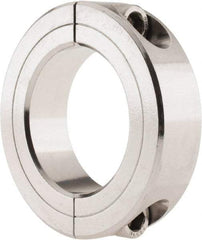 Climax Metal Products - 1-5/8" Bore, Stainless Steel, Two Piece Shaft Collar - 2-5/8" Outside Diam, 11/16" Wide - Apex Tool & Supply