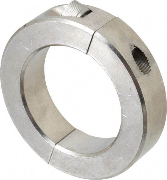 Climax Metal Products - 2" Bore, Stainless Steel, Two Piece Shaft Collar - 3" Outside Diam, 11/16" Wide - Apex Tool & Supply