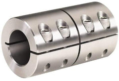 Climax Metal Products - 3/8" Inside x 7/8" Outside Diam, One Piece Split Clamping Collar - 1-3/8" Long - Apex Tool & Supply