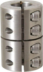 Climax Metal Products - 3/4" Inside x 1-1/2" Outside Diam, One Piece Split Clamping Collar - 2-1/4" Long - Apex Tool & Supply