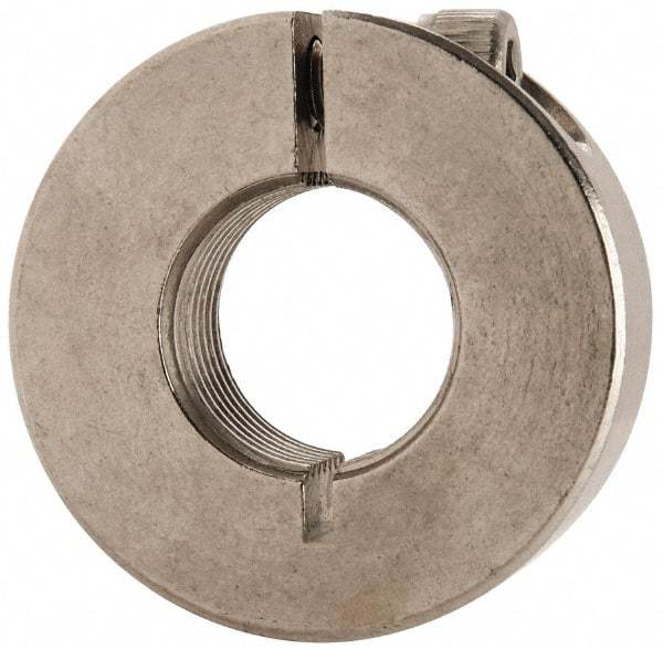 Climax Metal Products - 5/8-18 Thread, Stainless Steel, One Piece Threaded Shaft Collar - 1-5/16" Outside Diam, 7/16" Wide - Apex Tool & Supply