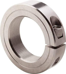 Climax Metal Products - 1-3/4-16 Thread, Stainless Steel, One Piece Threaded Shaft Collar - 2-3/4" Outside Diam, 11/16" Wide - Apex Tool & Supply