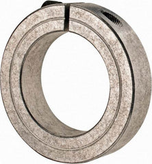 Climax Metal Products - 1-15/16" Bore, Aluminum, One Piece Clamp Collar - 3" Outside Diam, 11/16" Wide - Apex Tool & Supply