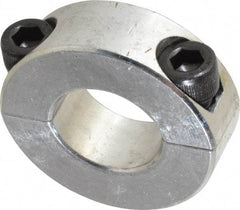 Climax Metal Products - 3/4" Bore, Aluminum, Two Piece Shaft Collar - 1-1/2" Outside Diam, 1/2" Wide - Apex Tool & Supply