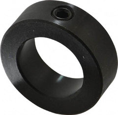 Climax Metal Products - 1-1/4" Bore, Steel, Set Screw Shaft Collar - 2" Outside Diam, 11/16" Wide - Apex Tool & Supply