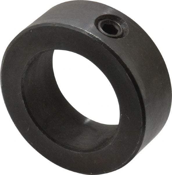 Climax Metal Products - 1-3/8" Bore, Steel, Set Screw Shaft Collar - 2-1/8" Outside Diam, 3/4" Wide - Apex Tool & Supply