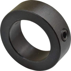 Climax Metal Products - 1-1/2" Bore, Steel, Set Screw Shaft Collar - 2-1/4" Outside Diam, 3/4" Wide - Apex Tool & Supply