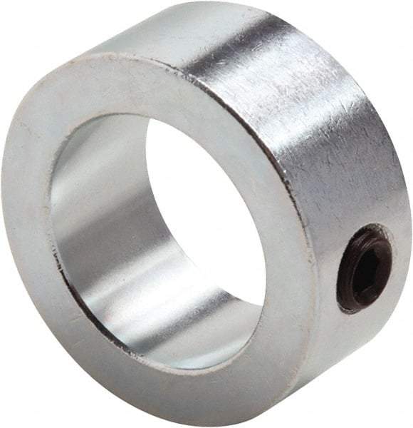 Climax Metal Products - 4" Bore, Steel, Set Screw Shaft Collar - 5" Outside Diam, 1-1/8" Wide - Apex Tool & Supply