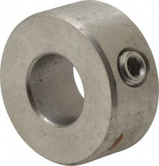 Climax Metal Products - 10mm Bore, Stainless Steel, Set Screw Shaft Collar - 7/8" Outside Diam - Apex Tool & Supply