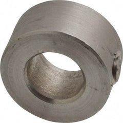 Climax Metal Products - 7/16" Bore, Stainless Steel, Set Screw Shaft Collar - 7/8" Outside Diam, 7/16" Wide - Apex Tool & Supply