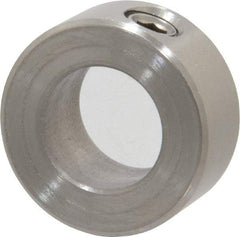Climax Metal Products - 5/8" Bore, Stainless Steel, Set Screw Shaft Collar - 1-1/8" Outside Diam, 1/2" Wide - Apex Tool & Supply