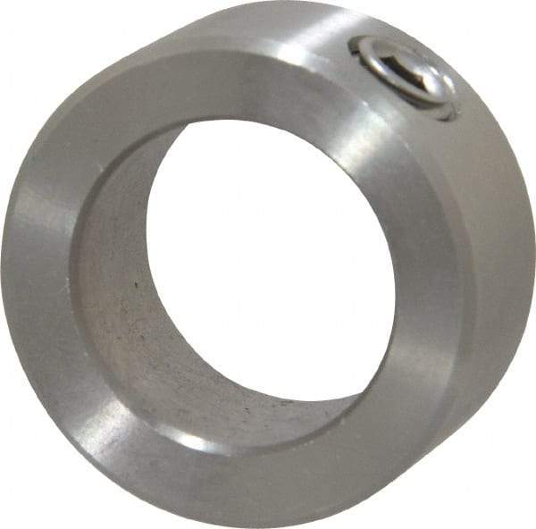Climax Metal Products - 13/16" Bore, Stainless Steel, Set Screw Shaft Collar - 1-5/16" Outside Diam, 9/16" Wide - Apex Tool & Supply