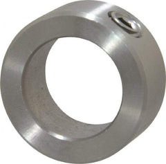 Climax Metal Products - 13/16" Bore, Stainless Steel, Set Screw Shaft Collar - 1-5/16" Outside Diam, 9/16" Wide - Apex Tool & Supply
