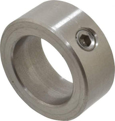 Climax Metal Products - 1" Bore, Stainless Steel, Set Screw Shaft Collar - 1-1/2" Outside Diam, 5/8" Wide - Apex Tool & Supply