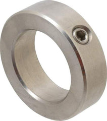 Climax Metal Products - 1-15/16" Bore, Stainless Steel, Set Screw Shaft Collar - 3" Outside Diam, 7/8" Wide - Apex Tool & Supply
