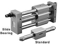SMC PNEUMATICS - 8" Stroke x 1/4" Bore Double Acting Air Cylinder - 10-32 Port - Apex Tool & Supply