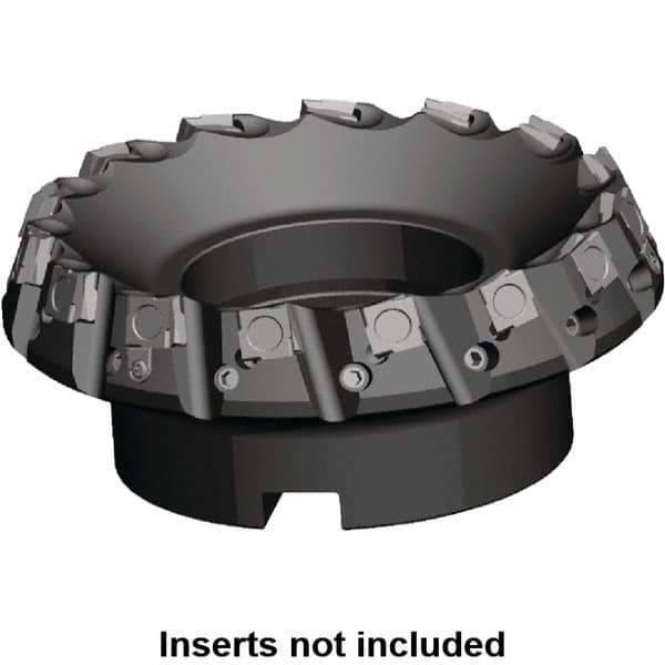 Kennametal - 3" Cut Diam, 1" Arbor Hole, 5.89mm Max Depth of Cut, 20° Indexable Chamfer & Angle Face Mill - 8 Inserts, SPHX 1205... Insert, 8 Flutes, Series Fix-Perfect - Apex Tool & Supply