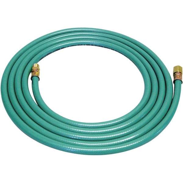 Dynabrade - 8mm ID x 12.7" OD 12' Long Multipurpose Air Hose - Male/Female Ends, 90 Working psi, Green - Apex Tool & Supply