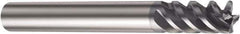 Sandvik Coromant - 5/8", 1-1/4" LOC, 5/8" Shank Diam, 4-1/2" OAL, 4 Flute, Solid Carbide Square End Mill - Single End, TiAlN Finish, Spiral Flute, 50° Helix, Centercutting, Right Hand Cut, Right Hand Flute, Series CoroMill Plura - Apex Tool & Supply