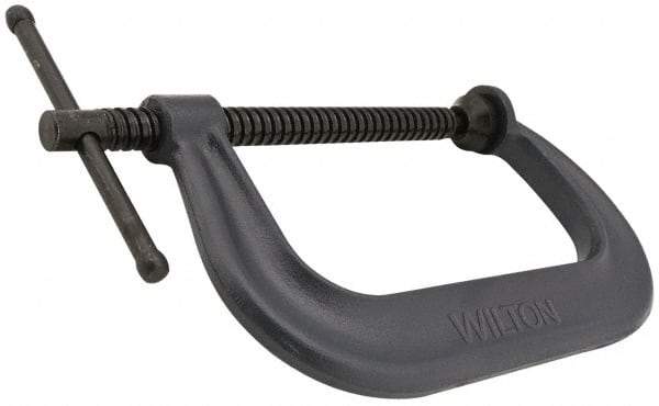 Hargrave - Regular-Duty 10" Max Opening, 5-3/8" Throat Depth, Forged Steel Standard C-Clamp - 8,000 Lb Capacity, 0" Min Opening, Extra Deep Throat - Apex Tool & Supply