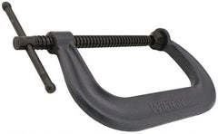Hargrave - Regular-Duty 10" Max Opening, 5-3/8" Throat Depth, Forged Steel Standard C-Clamp - 8,000 Lb Capacity, 0" Min Opening, Extra Deep Throat - Apex Tool & Supply