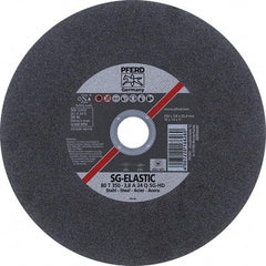 PFERD - 14" Aluminum Oxide Cutoff Wheel - 1/8" Thick, 1" Arbor, Use with Stationary Tools - Apex Tool & Supply