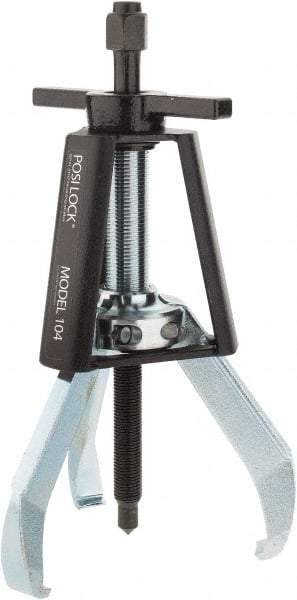 Posi Lock Puller - 5" Spread, 5 Ton Capacity, Puller - 4" Reach, 10" Long, For Bearings, Gears & Pulleys - Apex Tool & Supply