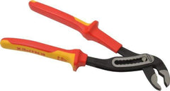 Knipex - 10" OAL, 1-1/2" Max Capacity, 7 Position Water Pump Tongue & Groove Pliers - Standard V-Jaws, Alligator Jaw Head - Apex Tool & Supply
