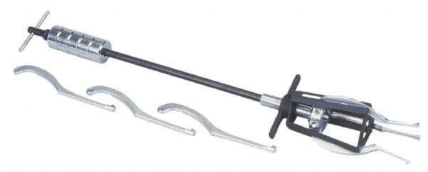 Posi Lock Puller - 5 Piece, 5 Ton Capacity, 9/16 to 5-1/4" Spread, Slide Hammer Set - 3 Jaws, 6" Reach - Apex Tool & Supply