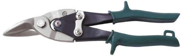 Clauss - 1-1/2" Length of Cut, Right Pattern Aviation Snip - 10" OAL, Vinyl Handle, 18 AWG Steel Capacity - Apex Tool & Supply