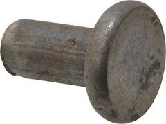 RivetKing - 0.227" Body Diam, Flat Steel Tinners Solid Rivet - 0.448" Length Under Head - Apex Tool & Supply