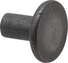 RivetKing - 0.091" Body Diam, Flat Steel Tinners Solid Rivet - 0.166" Length Under Head - Apex Tool & Supply