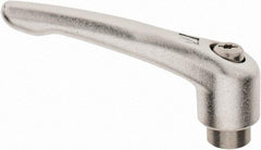 KIPP - 1/2-13, 19mm Hub Diam, Stainless Steel Female Threaded Insert Adjustable Clamping Handle - 109mm OAL, 63mm High, 17mm Hole Depth - Apex Tool & Supply