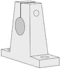 Thomson Industries - 8mm Diam, Malleable Iron Alloy Shaft Support - Plain Shafting - Apex Tool & Supply