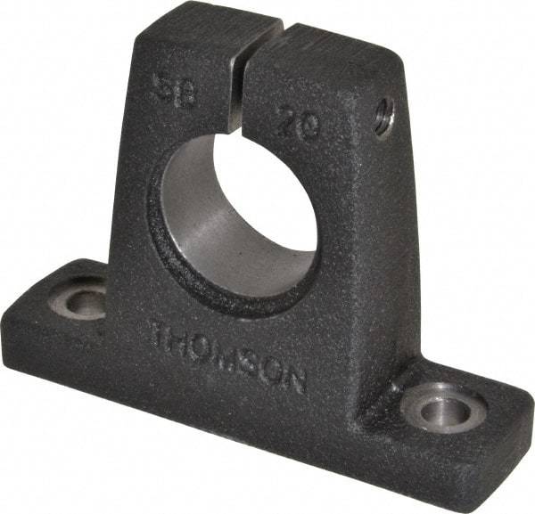 Thomson Industries - 1-1/4" Diam, Malleable Iron Alloy Shaft Support - Plain Shafting - Apex Tool & Supply