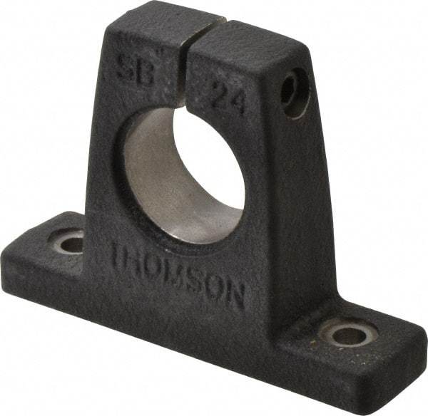 Thomson Industries - 1-1/2" Diam, Malleable Iron Alloy Shaft Support - Plain Shafting - Apex Tool & Supply