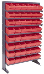 Quantum Storage - 400 Lb Capacity, 12" Deep x 36" Wide x 60" High, Steel Pick Rack - 1 Side, 48 Yellow Polystyrene Bins - Apex Tool & Supply
