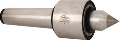Riten - MT5 Taper Shank, 3-1/16" Head Diam Carbide Tipped Live Center - 5,000 Max RPM, 2-25/32" Head Length, 1-3/8" Point Diam, 2-3/8" Point Len, 1,000 Lb Max Workpc, 1" Tip Diam, Standard Point - Apex Tool & Supply
