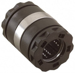 Thomson Industries - 40mm ID, Open Linear Bearing with Two Integral Wipers - 2.44" Overall Height, 62mm OD - Apex Tool & Supply