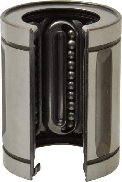 Thomson Industries - 1-1/4" Inside Diam, 520 Lbs. Dynamic Capacity, Open Linear Bearing - Apex Tool & Supply