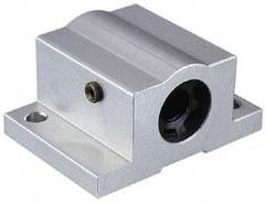 Thomson Industries - 5/8" Inside Diam, 620/1240 Lbs. Dynamic Capacity, Closed Twin Pillow Block Linear Bearing - 1.63" Overall Height x 2-1/2" Overall Width - Apex Tool & Supply