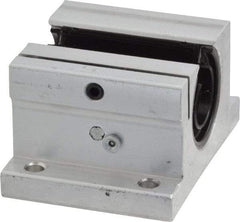 Thomson Industries - 1/2" Inside Diam, 180/360 Lbs. Dynamic Capacity, Open Single Pillow Block Linear Bearing - 1.13" Overall Height x 2" Overall Width - Apex Tool & Supply