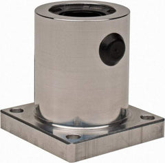 Thomson Industries - 1-1/4" Inside Diam, 255/510 Lbs. Dynamic Capacity, Single Flanged Pillow Block Linear Bearing - 1.63" Overall Width - Apex Tool & Supply
