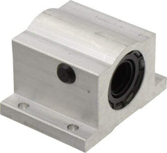 Thomson Industries - 5/8" Inside Diam, 620/1240 Lbs. Dynamic Capacity, Closed Single Pillow Block Linear Bearing - 1.63" Overall Height x 2-1/2" Overall Width - Apex Tool & Supply