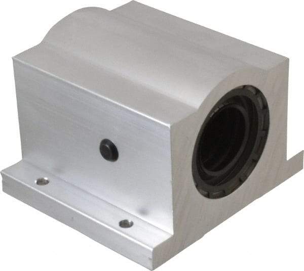 Thomson Industries - 1-1/4" Inside Diam, 2350/4700 Lbs. Dynamic Capacity, Closed Single Pillow Block Linear Bearing - 2.81" Overall Height x 4" Overall Width - Apex Tool & Supply