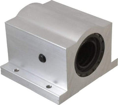 Thomson Industries - 1-1/4" Inside Diam, 2350/4700 Lbs. Dynamic Capacity, Closed Single Pillow Block Linear Bearing - 2.81" Overall Height x 4" Overall Width - Apex Tool & Supply